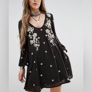 Free People Sweet Tennessee Embroidered Mini Dress